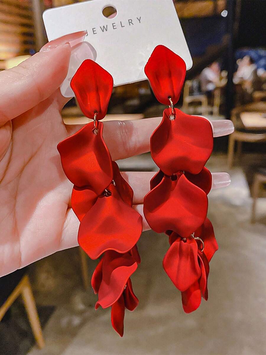 Betykuku Petal Drop Earrings