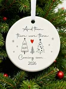 1pc Personalized Newborn Holiday Decoration, Unique 2026 Gift For Expectant Parents, Grandparents, Family, Aunt, Pregnancy Announcement, Newborn Baby Growth Memento