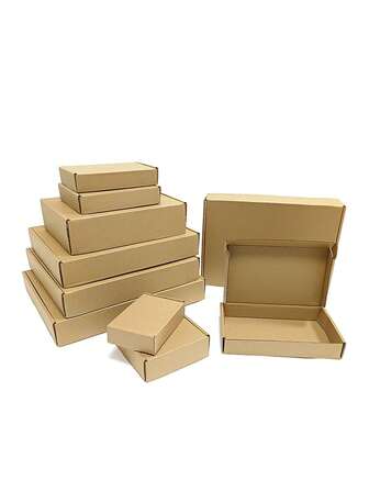 10 Pieces Per Set, Suitable For Express Packaging, Air Transport, Postal Shipments, And Gift Packaging; Made Of Corrugated Cardboard Material; Ideal For Small Businesses And Individual Mailing Needs.