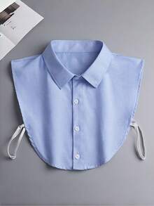 1件装可拆卸领子纯色休闲优雅连衣裙/毛衣/衬衫 | 适合工作通勤/约会和派对 | 多功能时尚配饰 | 可用作文胸配饰、派对装扮点缀、约会之夜颈链、时尚项链、轻盈面料、易于佩戴、半领设计、时尚配饰、适合职业女性四季穿着