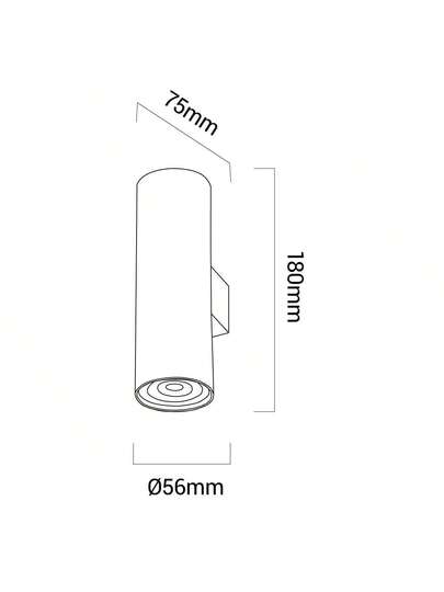 Dual Up Down Wand Light, GU10 Sockets, Bulbs Not Included "DUO PRO" view 8