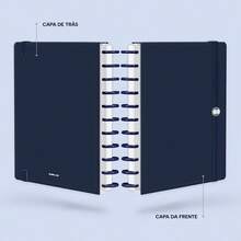 Disco Notebook + Iscool Hardcover 140 Sheets Smart Solid Colors - Navy Blue - View 3