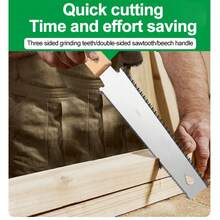 Sierra de mano de estilo japonés, de madera antideslizante, sierra de corte al, sierra de mano Flexible, herramienta de corte para carpintería, sierra de mano JXXB - Cabeza puntiaguda - Ver 4