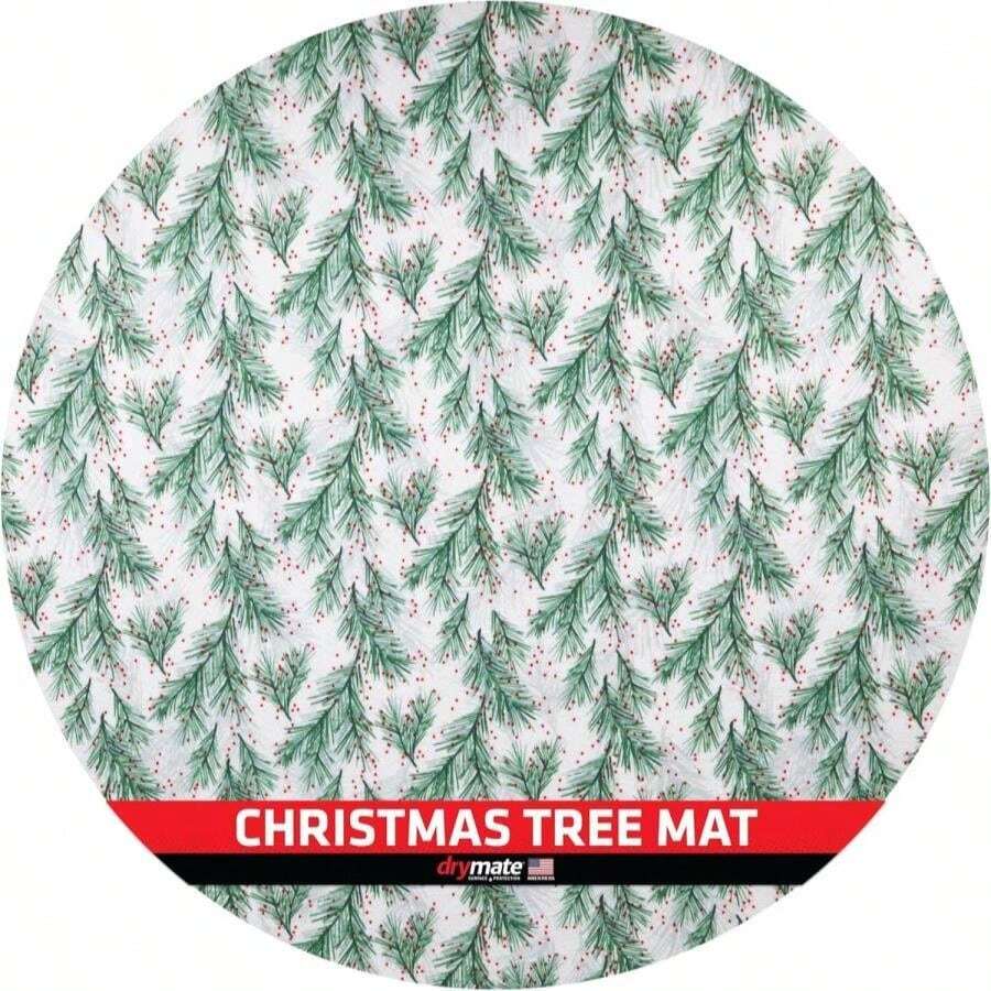 Drymate Christmas Tree Stand Mat (28"), Protects Floors From Spills And Scratches, Absorbent, Waterproof, Machine Washable, Durable, (Made In The USA)(Holiday Sprinkled Spruce) - ColorA - View 1