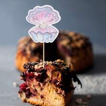 MAGICLULU 24 Piezas Toppers De Cupcake De Sirena Para DecoracióN De CumpleañOs, Accesorios De Bajo El Mar, Decoraciones De Pasteles Para Niñas, DecoracióN De Tartas De Sirena, Multicolor - 1 - Ver 3