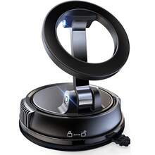 360° Rotating Magnetic Phone Holder, Foldable & Extendable, Universal Compatibility, Non-Waterproof, Portable, Suitable For Car/Bathroom/Travel/Gym/Smooth Surface. Note: Only Supports Installation On Smooth Surfaces. - Black - View 16