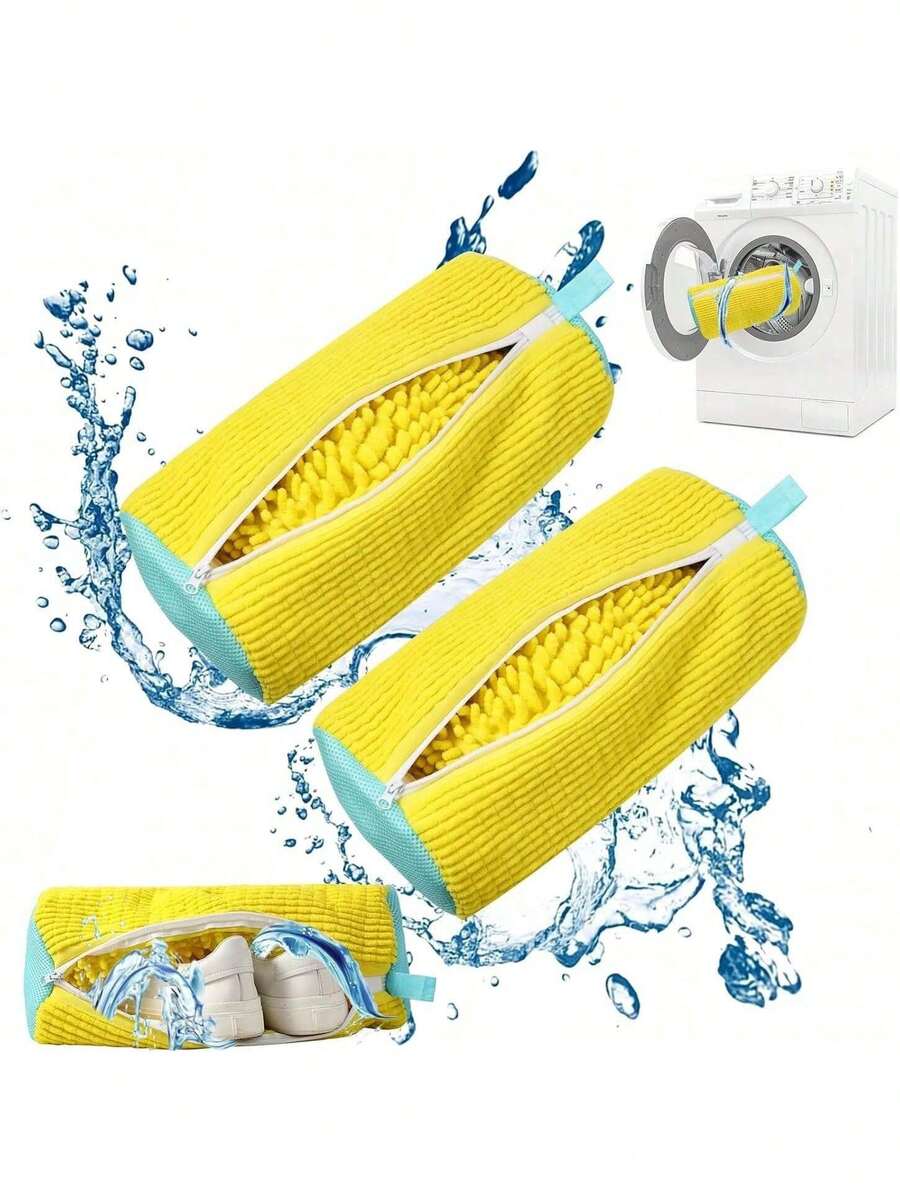 2026 New Hot Selling Shoe Wash Bags Shoe Washing Machine Bag: LaundryShoe Bag For Washer And Dryer-2pcReusable Shoe Cleaning Bag For Sneaker Tennis Shoes Unstain - Màu vàng - Xem 1
