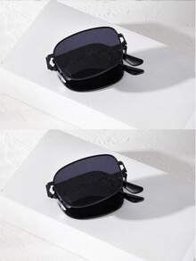 1副/2副可折叠时尚男女通用眼镜，适合作为送给丈夫的礼物