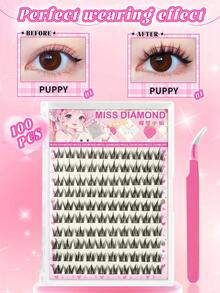 100-120pcs Soft/Natural/Delicate False Eyelashes - 9-16mm, Multiple Styles To Choose From, Suitable For Daily, Date, Work, Dinner Makeup, Enhances Eye Contour, Suitable For Ramadan, Comes With Tweezers For Convenient Application - Black - View 15