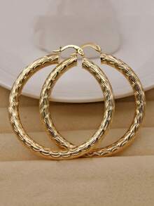 Hoa tai đơn giản và thanh lịch, phụ kiện hoàn hảo cho các bữa tiệc và chuyến du lịch - Vàng - Xem 3