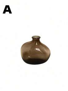 一套1个不对称几何玻璃花瓶，瓶口小巧，渐变棕色。适合家居客厅或玄关装饰，也是返校季房间装饰和文具收纳的理想花瓶。冬季装饰佳品。可用于浴室、卧室、商店、展览、派对等场合。复古、简约、北欧、中性、高端、时尚。情人节、新年、斋月或开斋节的完美之选。 - 棕色 - 查看 8