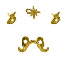 Vierteiliges Set mit funkelnden Diamanten, fließendem Metall-Zirkonia, funkelnden Metall-Spitzendiamanten, Hip-Hop-Zähne, Zahnzubehör, Modepartys, personalisierte Accessoires, Paar, Urlaubsgeschenke, unisex - Verschiedenfarbig - Übersicht 10