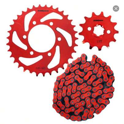 KINGMOTO Kit de sprocket de color para moto, incluye cadena, piñon y estrella