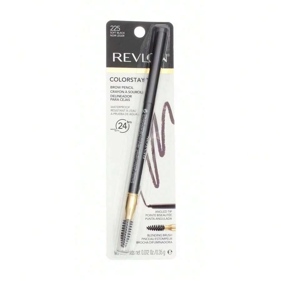 Revlon ColorStay Waterproof Longwearing Eyebrow Pencil, 225 Soft Black, 0.021 Oz - 彩色 - 查看 1
