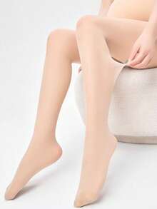 1 buc. colanți bej pentru maternitate, ușori, moi, simpli, respirabili - cu talie elastică reglabilă pentru femei însărcinate - Multicolor - Vizualizare 3