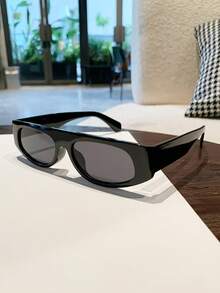 Kính thời trang gọng nhỏ kiểu retro, kính gọng nhựa unisex cổ điển, thích hợp cho hoạt động ngoài trời, du lịch biển, kỳ nghỉ, trang trí hàng ngày, phụ kiện cần thiết cho mùa hè. - màu đen - Xem 3