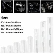 5/10 Piezas de bisagras plegables continuas de acrílico para manualidades, tapa de acuario, gabinete, muebles, soporte de exhibición, caja transparente DIY, etc. - Multicolor - Ver 10
