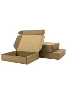 10个/套瓦楞纸箱，适用于快递包装、空运、邮政递送和礼品包装，是小型企业和个人邮寄需求的理想选择。