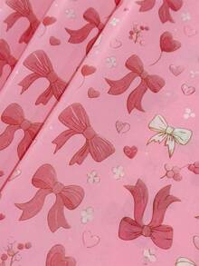 60/30/10 حزمة هدايا عيد الحب ورد - بطانية ورد 20 * 34 بوصة وتصميم فيونكة الحب، تغليف واقي خفيف الوزن، فيونكة حب وردية، تصميم حزمة الورد، نمط بالون الحب، مستخدم لتغليف الهدايا، حماية العناصر الهشة، ديكور المناسبات - قوس الأساس - مشاهدة 7