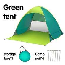 一套轻便、快速组装的沙滩帐篷，内部空间宽敞透气，易于搭建。多功能四季便携式帐篷，适用于户外露营、后院休闲和泳池边休憩。 - 彩色 - 查看 7