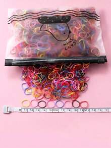 2000pcs Small Size Hair Scrunchies/Elastic Hair Ties For Women, Disposable Ponytail Holders, Rubber Band, Hair Rope Hair Accessories Head Accessories Elastic Band - 多色 3 - 查看 4