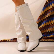 Women Mid-Calf Boots - Colored Velvet 528 - View 2