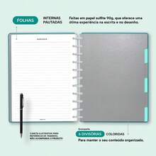 Disco Notebook + Iscool Hardcover 140 Sheets Smart Solid Colors - Blue Topaz - View 5