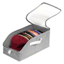 YBaseball Hat Organizer Large SpaceSaving Storage with Clear Window Lid Baseball Cap Holder for Home Clothing Boxes Bedroom Travel Dormitory Holiday Office Books Bedding Shelf Organization - atributo único - Ver 1