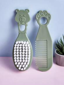2pcs Baby Hair Brush Set, Newborn Infant Head Care Brush & Massage Brush Set - Multicolor - View 18