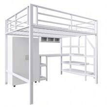 Kids Bed Frames, Headboards & Footboards - White + Metal + 140cm*200cm - View 10