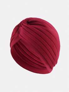 قبعة نسائية ذات تصميم مموج وحزام مرن، قبعة ذات طراز عتيق، مناسبة للاستخدام اليومي - متعدد الألوان - مشاهدة 12