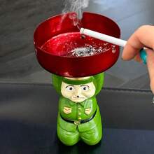 1个创意日式跪姿投降烟灰缸，家居客厅茶几办公室趣味桌面装饰配件 - 送给男友的惊喜礼物 - 均碼 - 查看 3