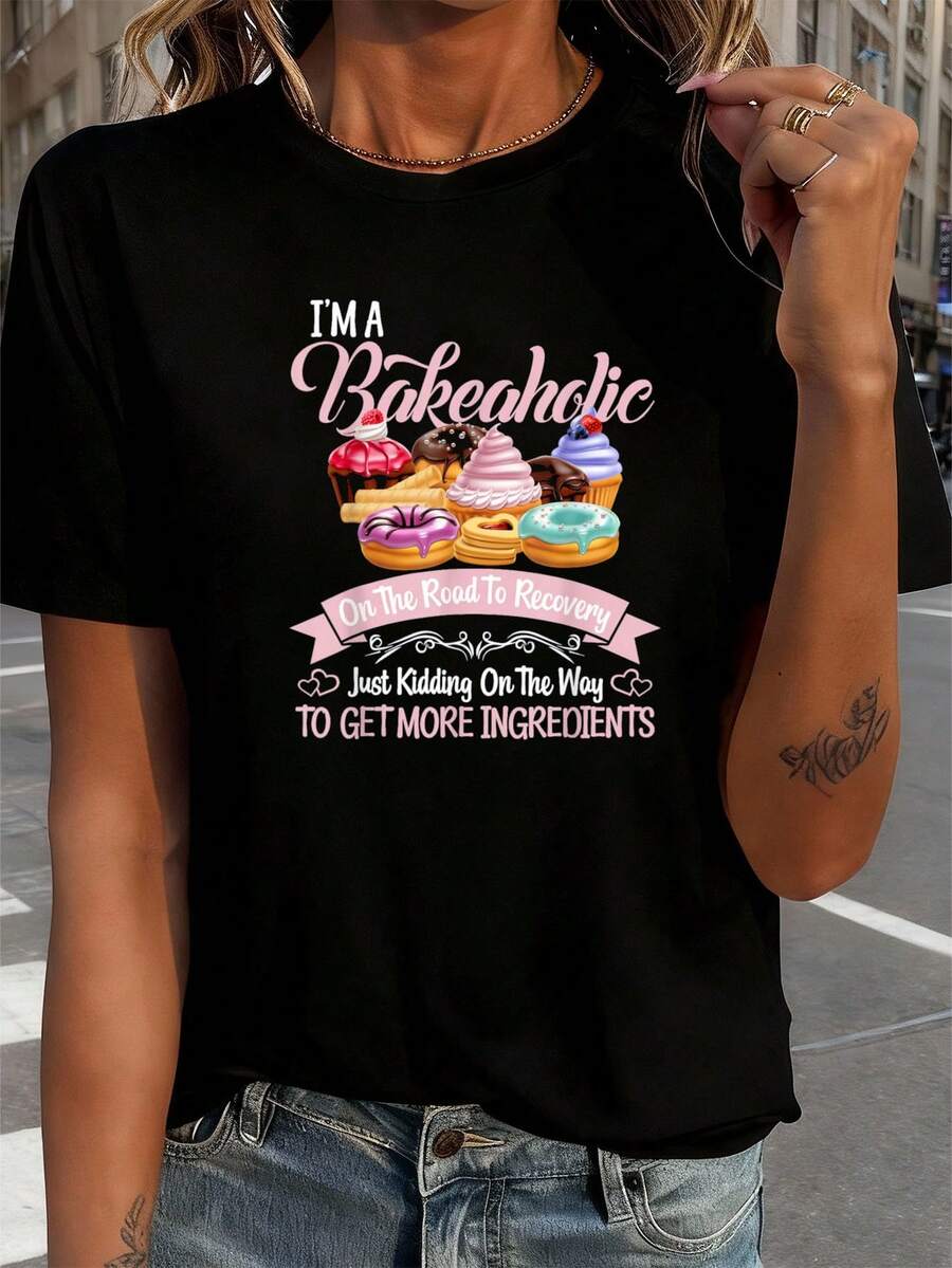 Camisetas femininas - Preto - Ver 1