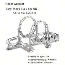 3D Metal Puzzle Assembly Model, DIY Stainless Steel Buckle Jigsaw, Architecture Model, No Glue, Birthday Gift, Decorative Ornament, Dutch Windmill, Arc De Triomphe, Brandenburg Gate, Tower Bridge, Ferris Wheel, Burj Khalifa, US Capitol, Carousel - Multicolor - View 23