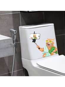 1 buc desene animate plajă skateboard pisoi autocolant decorativ din PVC autocolant detașabil autoadeziv ușor de rupt autocolant decor acasă pentru a-ți însenina viața decor de vacanță autocolante cadou de ziua de naștere de absolvire - Multicolor - Vizualizare 6