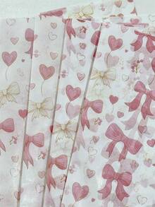 60/30/10 حزمة هدايا ورد الحب لعيد الحب - ورد بحجم 20 * 34 بوصة وتصميم فيونكة الحب، تغليف خفيف واقي، فيونكة حب وردية، تصميم حزمة الورد، نمط بالون الحب، مستخدم لتغليف الهدايا، حماية العناصر الهشة، ديكور المناسبات - خلفية بيضاء مع قوس - مشاهدة 2