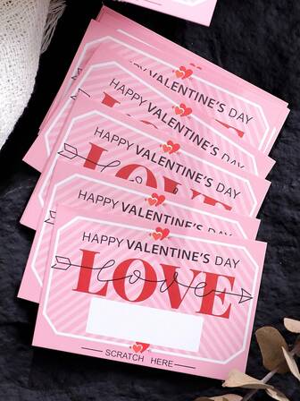2pcs/10pcs/20pcs/30pcs Scratch Off Love Coupons, DIY Valentine's Day Love Coupons, DIY Romantic Scratch Off Couple Date Ideas, Night Cards, Wife, Husband Couple Gift Night, Wedding Anniversary, Mother's Day Wish Card