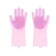 1pc/Pair Silicone Dishwashing Gloves, Pet Grooming Rubber Cleaning Gloves, Sponge Scrubber Suitable For Household, Car, Dog - Multicolor - View 9