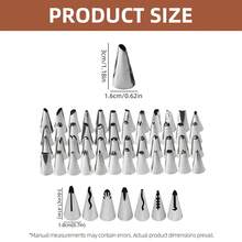 7/55pcs Stainless Steel Decorative Piping Tips Set - Heavy Duty Stainless Steel Cake Decorating Tools, Suitable For Cupcakes, Mousse, Pastries, Cookies, Ice Cream - Professional Baking Supplies For Home And Commercial Use - - - View 3