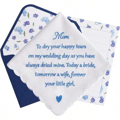 TTJM Mother Of The Bride Gifts Wedding Handkerchief AKI-106E-Mom