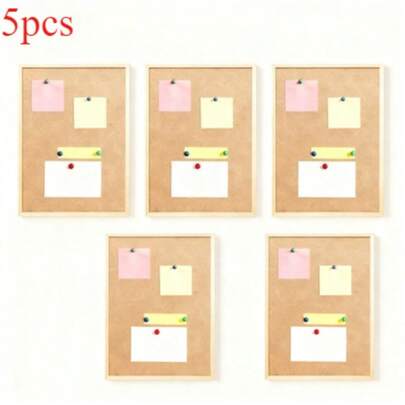 COTALIVO Juego de 5 marcos de madera, tablero de madera suave, para hogar u oficina, tablero de mensajes creativo, adhesivos para clavos, memo y decoración integrados, artículo práctico y útil