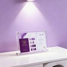 1pc Large Acrylic Nail Polish Display Board, Transparent Nail Gel Polish Rack, Nail Art Display Stand - Clear - View 5