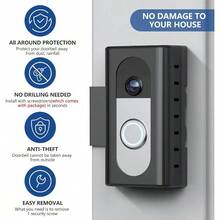 AWYYKIMILAR Anti-Theft Video Doorbell Mount Compatible With Ring/Blink Wireless Video Doorbell Adjustable Mounting Bracket Accessories For Houses Apartments Businesses Not For Security Door - màu đen - Xem 4
