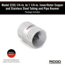 RIDGID 29983 Modelo 223S Escariador de tubos y tubos de acero inoxidable de 1/4 a 1-1/4 pulgadas tamaño pequeñoReamer - cromo - Ver 8