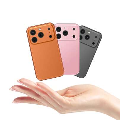 SOYES [New] 3.0" HD Touch Screen Mini Smartphone.  Android System. Camera Mobile Phone, Video Cell Phone Wih  Face ID GPS 2GB+16GB Best Birthday Present & Christmas Gifts, Download App Via Wifi. With Free Phone Case. Orange / Pink / Black. Mini Phone.