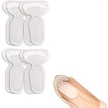 1 Pair / 4 Pairs T-Shaped 2-In-1 Anti-Friction Heel Grips, Silicone Thickened Anti-Slip Heel Pads For Leather Shoes And High Heels; Prevent Heel Slippage, Adjust Fit, Relieve Foot Pain