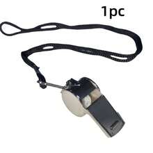 6pcs Stainless Steel Whistles With Lanyards, Loud & Clear Sound, Ideal For Coaches, Referees & Officials - Silver - View 7