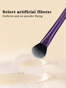 8 قطع مجموعة فرش مكياج احترافية - فرش ناعمة نباتية مع فرشاة كونسيلر/ظلال العيون/الطيات، أدوات تجميل فاخرة بلون بنفسجي محمولة للمناسبات اليومية/الحفلات في فصلي الخريف والشتاء لإطلالة عيون مميزة، مجموعة فرش، طقم فرش مكياج، طقم مكياج كامل، مجموعة فرش مكياج، طقم مكياج كامل، طقم فرش، مجموعة فرش مكياج، طقم هدايا مكياج - ارجواني بنفسجي - مشاهدة 2