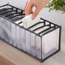 Multi-Grid Clothing & Socks Large Capacity Drawer-Style Foldable Storage Box - Rectangle - View 2