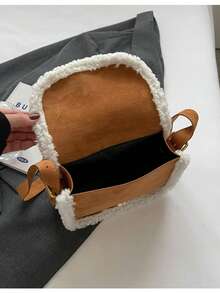 New Style Small And Exclusive Designed Plush Underarm Small Bag For Women Winter Shoulder Crossbody Bag - Brown - View 6
